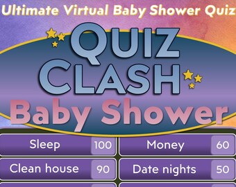 Virtual Baby Shower Game Show | Quiz Clash (Digital Download)