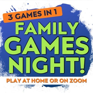 Family Games Night | Virtual Family Quiz Games & Quiz Night | Interactive Quiz Game | 3 Family Party Games in 1 | Zoom Games Zoom Quiz
