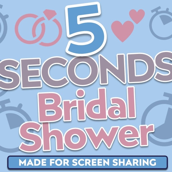 Bridal Shower Games Virtual Bridal Shower Games for Zoom Party Etsy