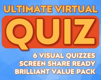 Virtual Trivia Quiz | 300 Questions, Family & Office (Digital Download)