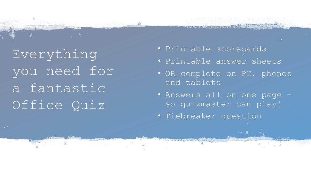 THE OFFICE QUIZ Dunder Mifflin Trivia Printable Quiz Book for Quiz