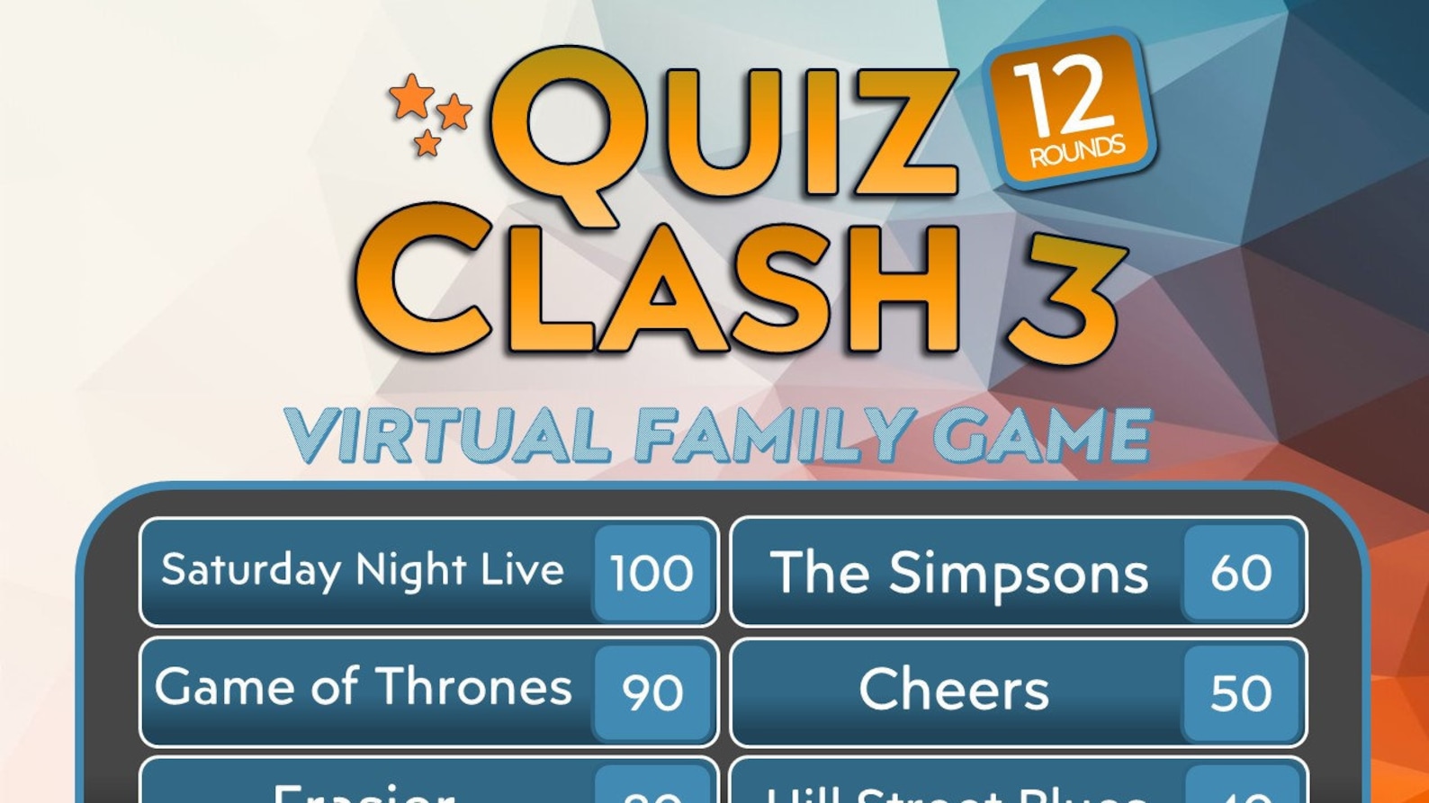 Zoom Quiz Game Quiz Clash 3 Fun Family Powerpoint Game Screen Sharing