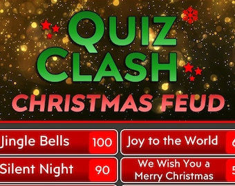 Virtual Christmas Feud Game – Family Zoom Quiz (Digital Download)