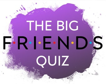 FRIENDS TVShow Quiz | Printable Quiz Book for Trivia Nights, and Friends Theme Party Games | 50 Questions of Fun Friends Trivia