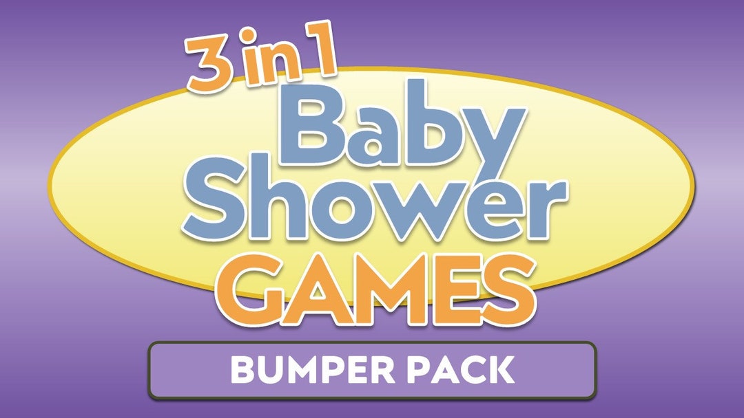 Baby Shower Games Bumper Pack 3 in 1 Virtual Baby Shower Quiz Zoom Baby