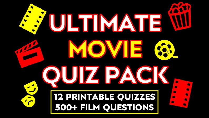 Film Quiz Ultimativ Quiz zum Ausdrucken Familien-Pub-Quiz, Film