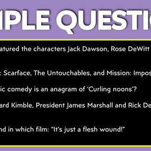 BIG MOVIE QUIZ Printable Film Quiz Download for Movie Trivia | Etsy