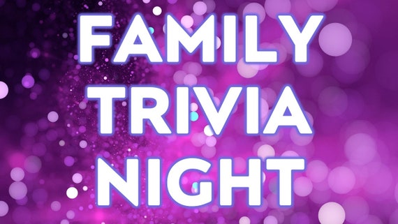 FAMILY TRIVIA NIGHT All Ages Visual Family Quiz Night With - Etsy Canada