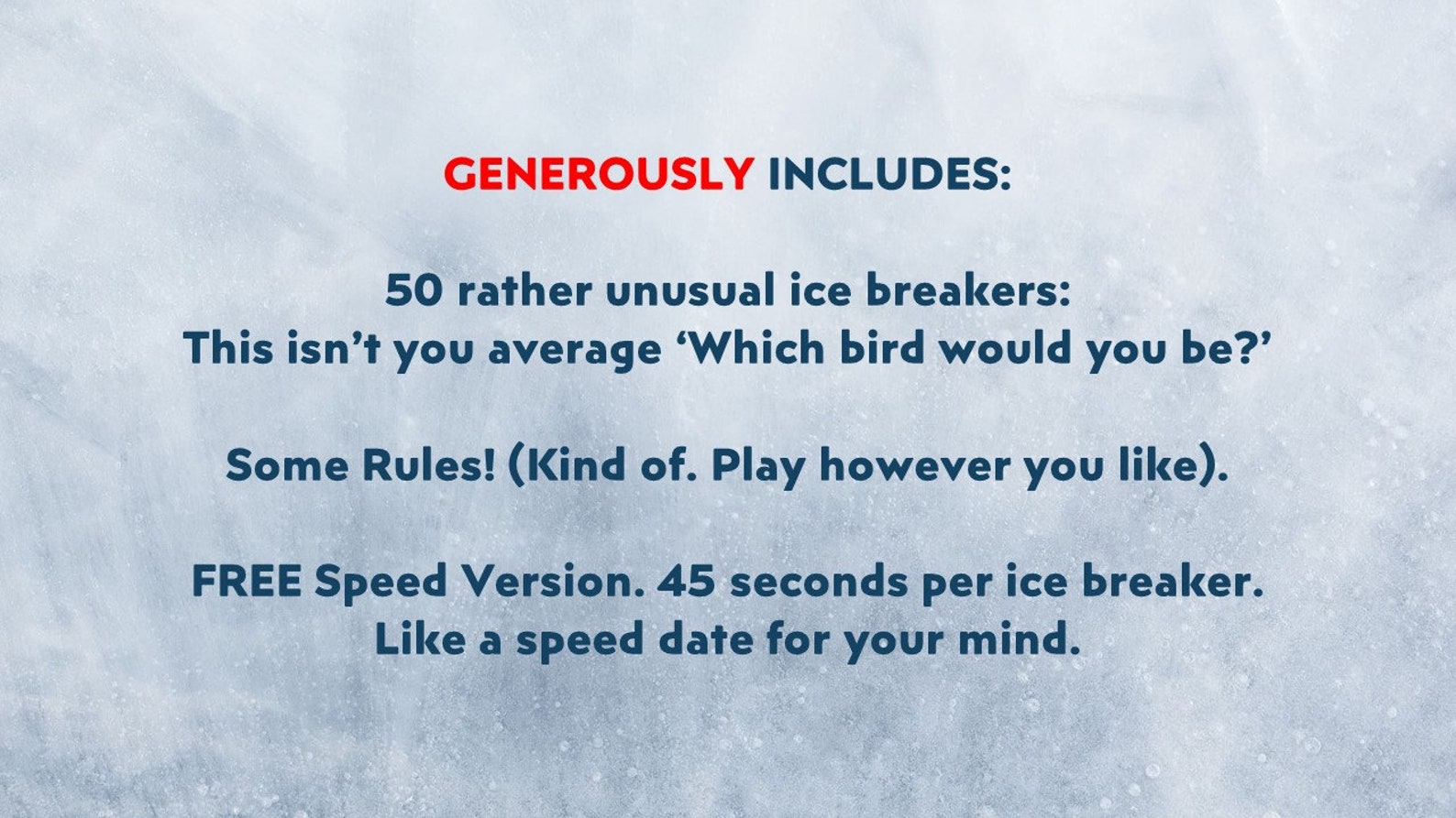 Virtual Ice Breakers Rather Unusual Ice Breaker Game For Etsy
