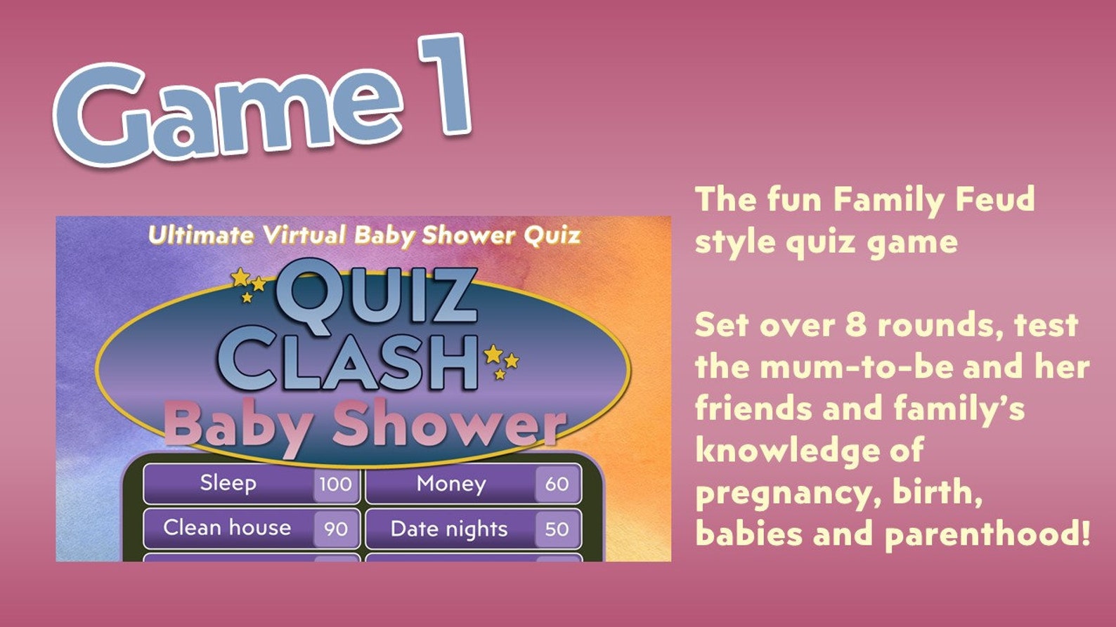 Baby Shower Games Bumper Pack 3 in 1 Virtual Baby Shower Quiz Zoom Baby Shower Party Game Pack
