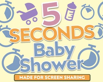Virtual Baby Shower Game | Fun 5 Second Party Game for Baby Showers - Boy, Girl or gender neutral | Zoom Baby Shower Quiz Game | Shower Quiz