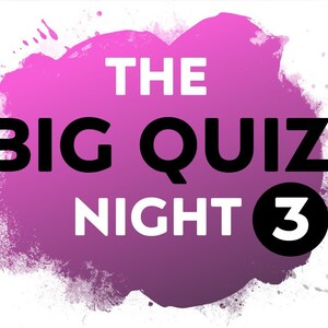 BIG QUIZ NIGHT | Printable General Knowledge Quiz for Online Pub Quiz Nights | 50 Virtual Trivia Questions 5 Fun Rounds