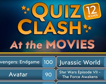 Movie Trivia Family Feud Game – Virtual Party Quiz (Digital Download)