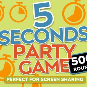 Family Games for Zoom | 5 Second Party Game for Family Game Night | PowerPoint Game | Slideshow Game | Lockdown Quiz Night Game