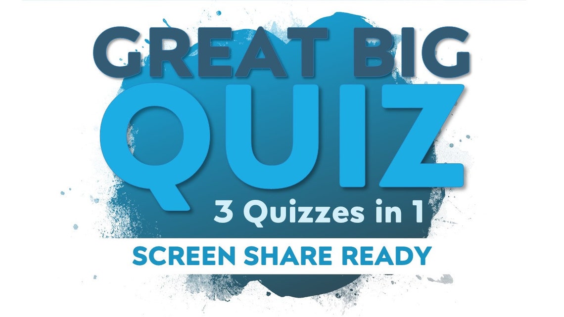 Great Big Trivia Quiz Night Virtual Quiz Games Night Etsy UK