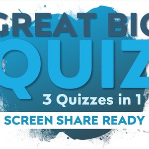 Great Big Trivia Quiz Night | Virtual Quiz | Games Night | Ready Made Quizzes | Family Trivia Games for Zoom |  Fun Quiz Games