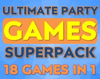 Virtual Party Games Bundle | 18 Fun Games, Quizzes (Digital Download)