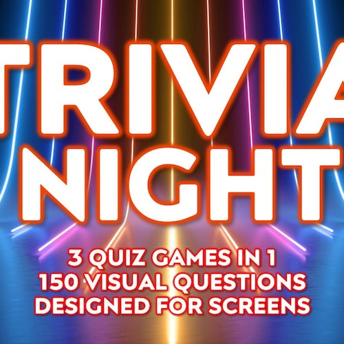TRIVIA NIGHT 3 Virtual Quiz Games in 1 Visual Lockdown Etsy