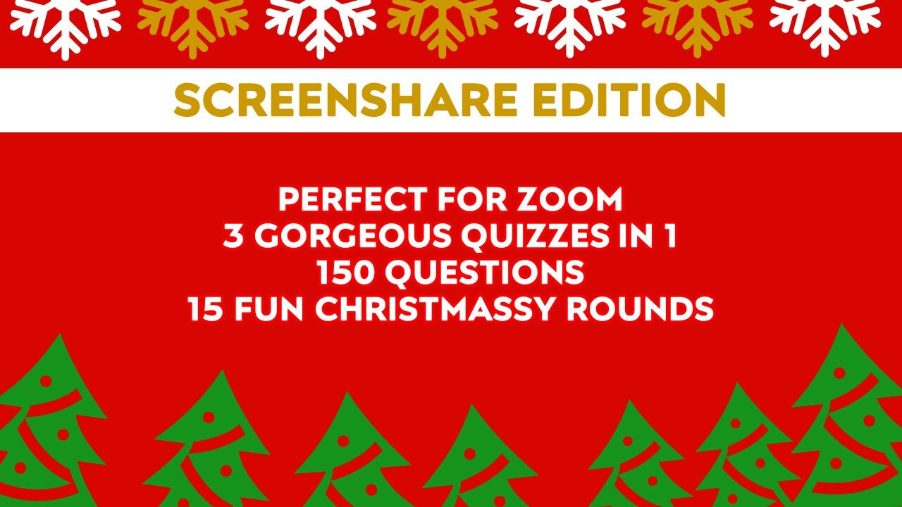Big Christmas Quiz Night 3 Christmas Zoom Quiz Games Christmas Trivia