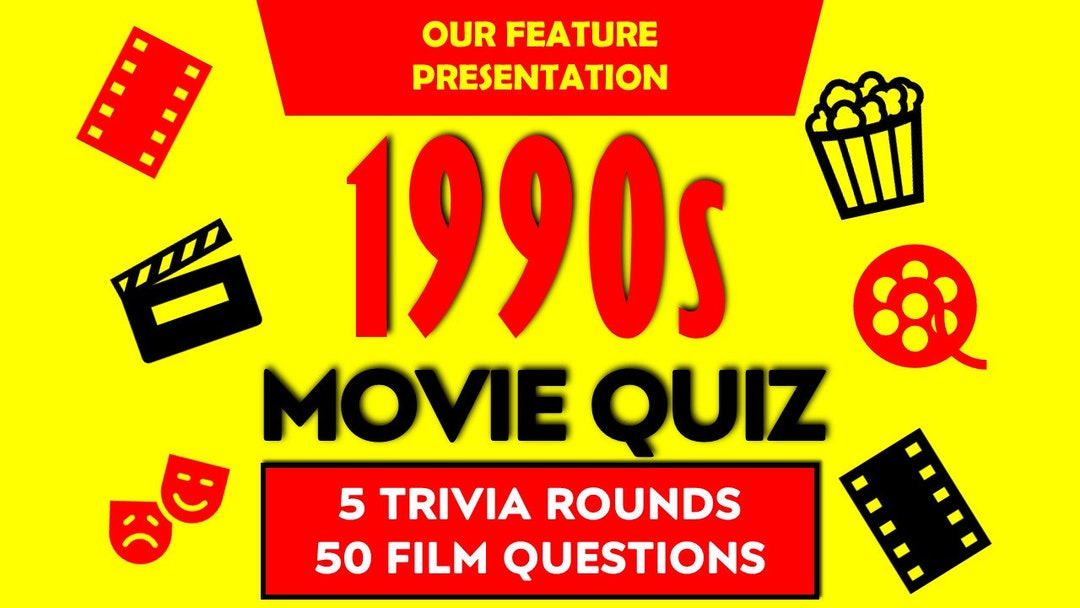 1990s Movie Quiz Printable Quiz Download 90s Film Trivia Quiz Book ...