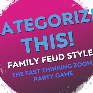 Family Feud Style Game Show Download | Family Fortunes Game | Categories Game for Zoom | Zoom Word Game Memory Game | Fun Family Game