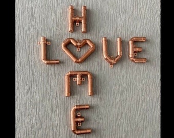 Copper Pipe Letters | Etsy UK
