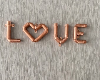 Copper Pipe Letters | Etsy UK