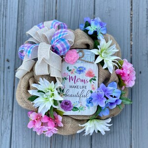 Muttertagskranz, Geschenk zum Muttertag, Blumenkranz, Türkranz, Türkranz, Frühlingskranz, Kranz für Haustür, Türschmuck