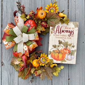 Herbstkranz, Herbstkranz, Weinrebenkranz, Blumenkranz, Kürbiskranz, Haustürkranz, Danksagungskranz, Feiertagskranz