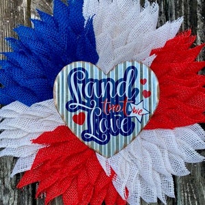 Burlap Patriotic Wreath.