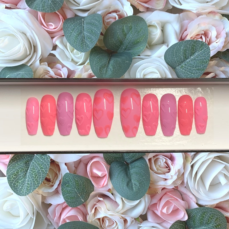 Custom Fake Nails Etsy