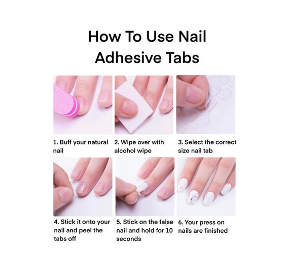 Nail Adhesive Tabs for Press on Nails Custom Made Glue on - Etsy UK Nail Adhesive Tabs for Press on Nails Custom Made Glue on - Etsy UK