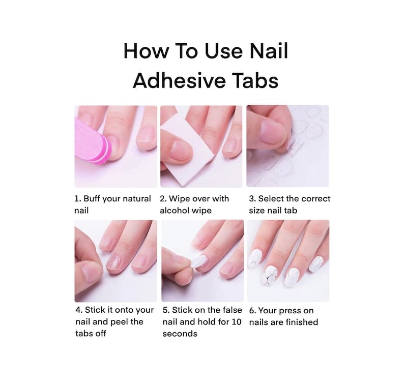 Nail Adhesive Tabs for Press on Nails Custom Made Glue on Etsy UK