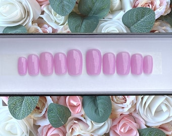 Press on Nails Lilac Glitter | Stick on Nails | Pastel Purple | False Nails | Fake Nails | Glue on Nails | Custom Nails | Spring Nails