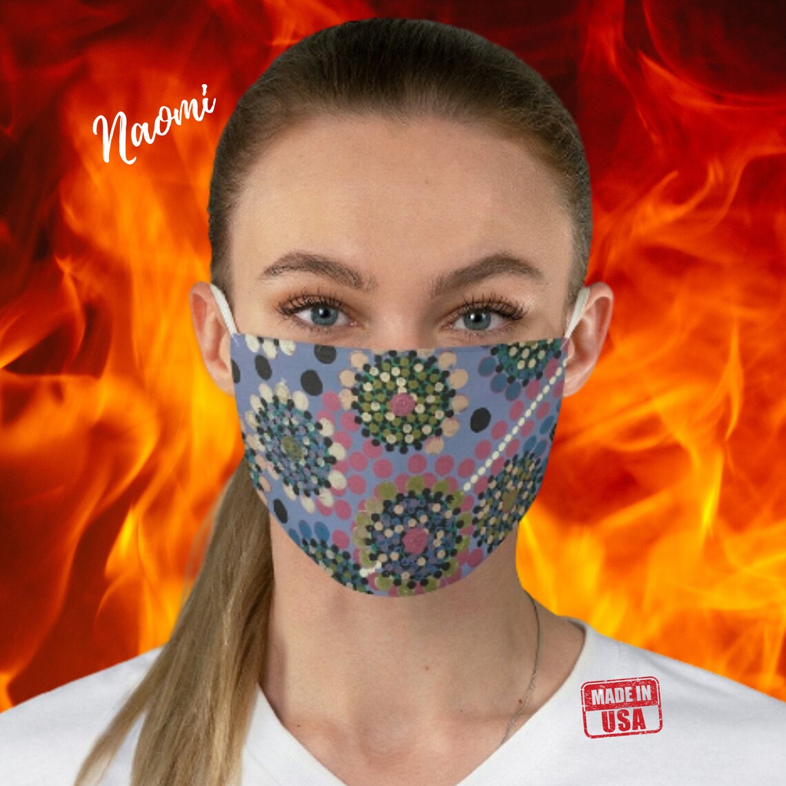 Corona Art Face Mask sun face mask artist Naomi masks Etsy