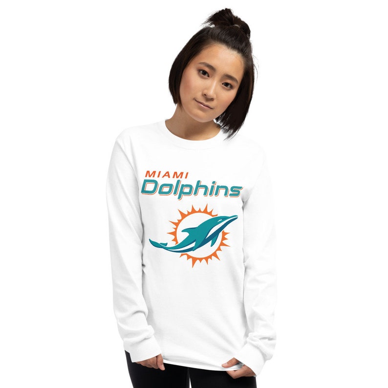 Miami dolphins white long sleeve shirt 