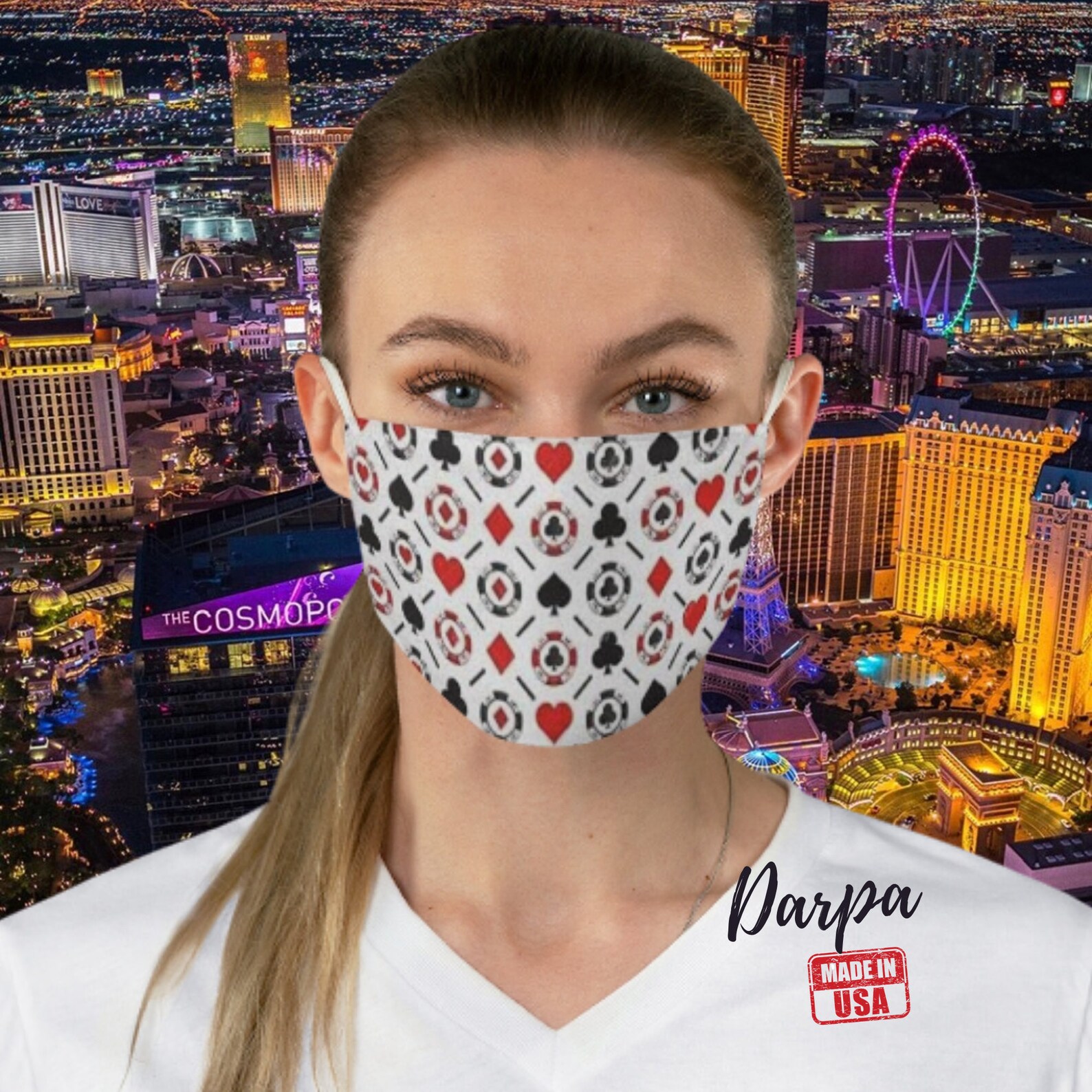 Casino Chips Face Mask Gambling Poker Chips Face Mask Casino Etsy