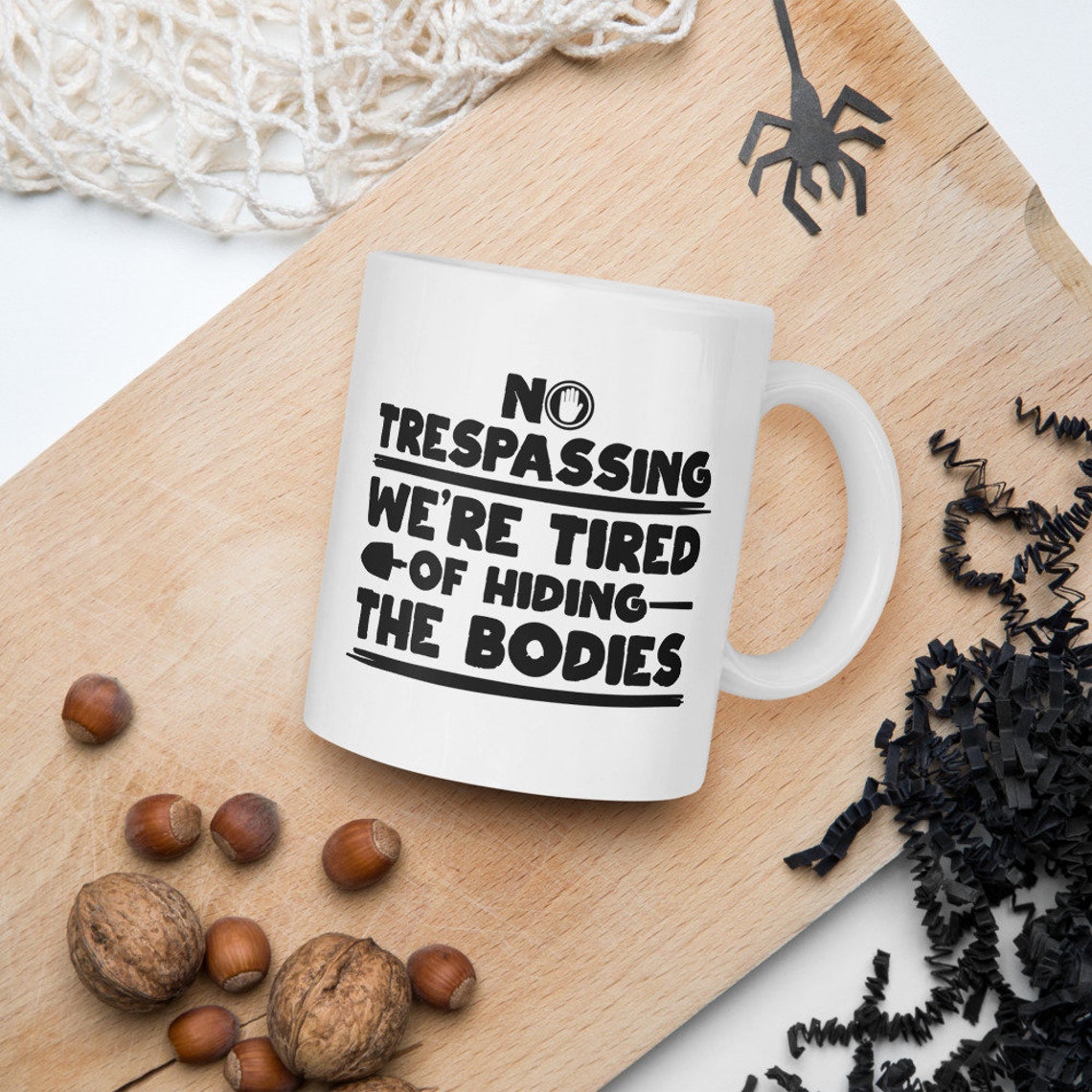 No Trespassing MugHalloween Coffee Mug Cute Halloween Mug Etsy