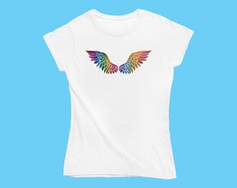 Unique Glitter Phoenix Bird Wings tshirt for her | Personalised Affirmation Self Love Gift | Minimalist Resurrection Greek Mythology