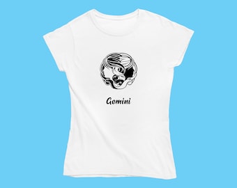 Zodiac Gemini Birthday tshirt | Personalized Birthday Gifts for Her | Horoscope t-shirt | Glitter Fashion Astrology Shirt Designs