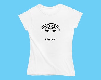 Zodiac Cancer Birthday tshirt | Personalized Birthday Gifts for Her | Horoscope t-shirt | Glitter Fashion Astrology Shirt Designs