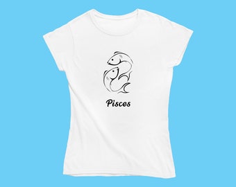 Zodiac Pisces Birthday tshirt | Personalized Birthday Gifts for Her | Horoscope t-shirt | Glitter Fashion Astrology Shirt Designs