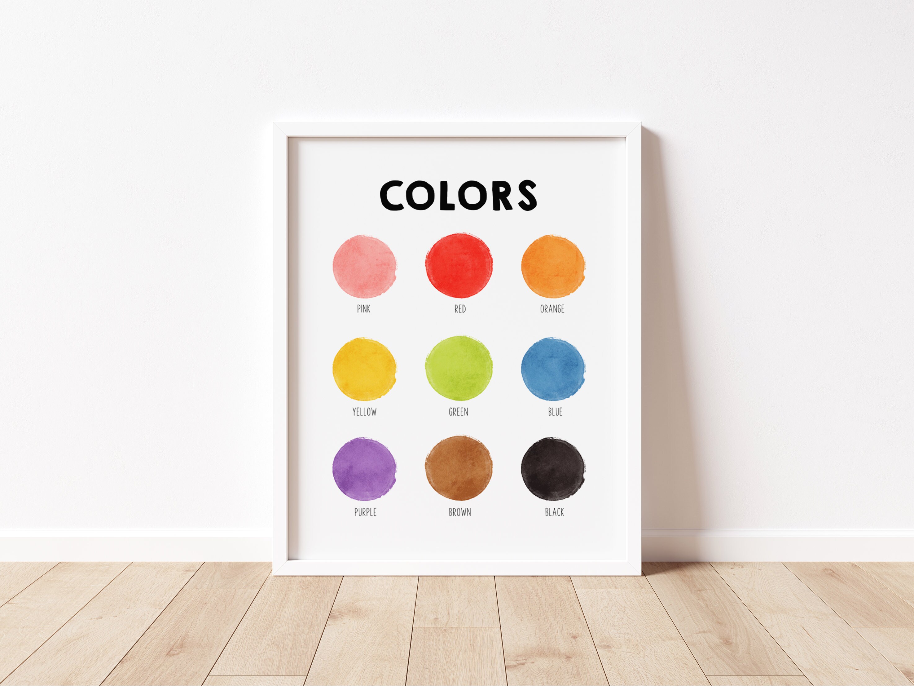 Colors Educational Print- Classroom Print, Learning Art, Homeschool ...