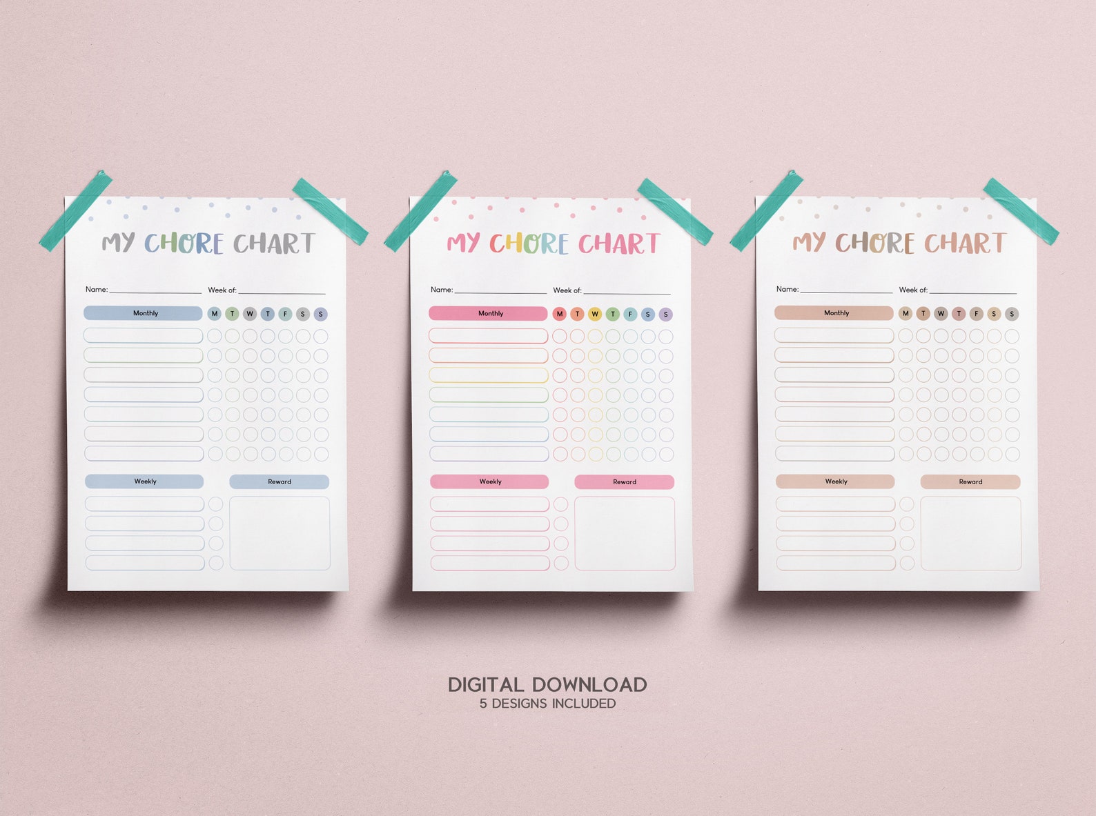 Printable Kids Chore Chart Chore Chart for Kids My Responsibilities Printable Kids Chore Chart Chore Chart for Kids My Responsibilities