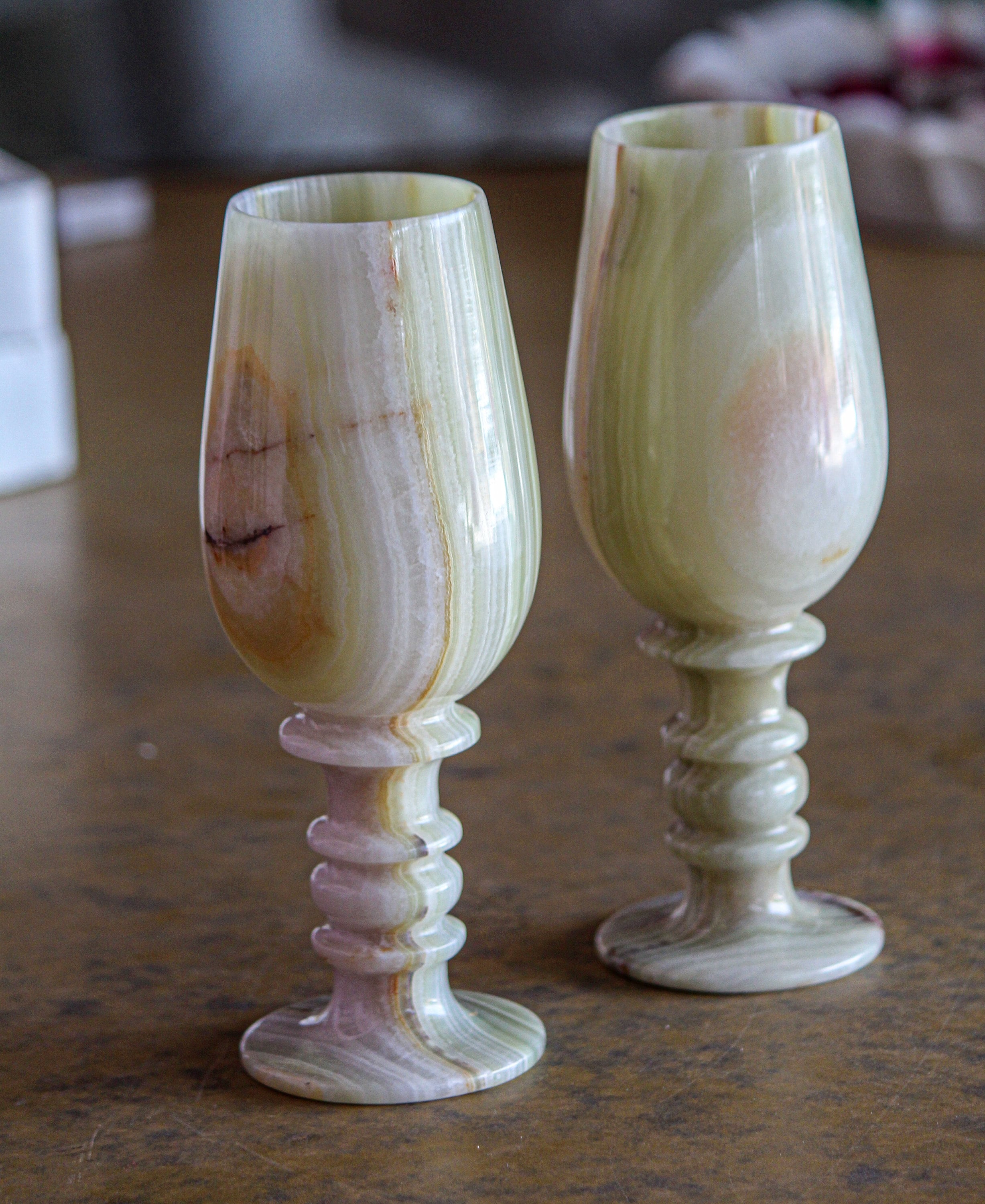 Marble wine glass White wine glass white stemless wine Etsy