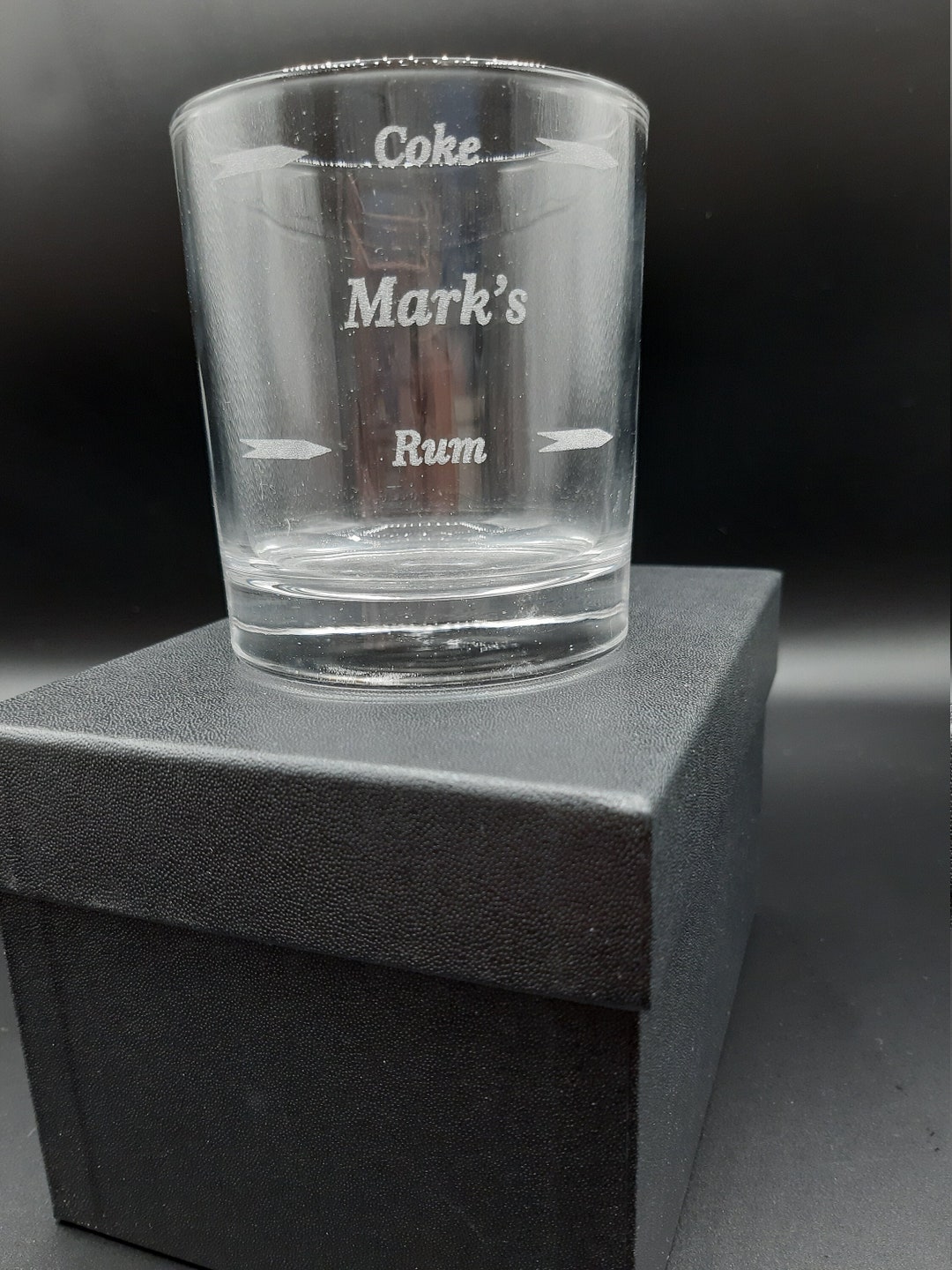 Rum and Coke 285ml Glass Personalise With Your Own Message Etsy UK
