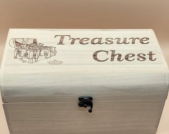 30cm Wooden Treasure Chest
