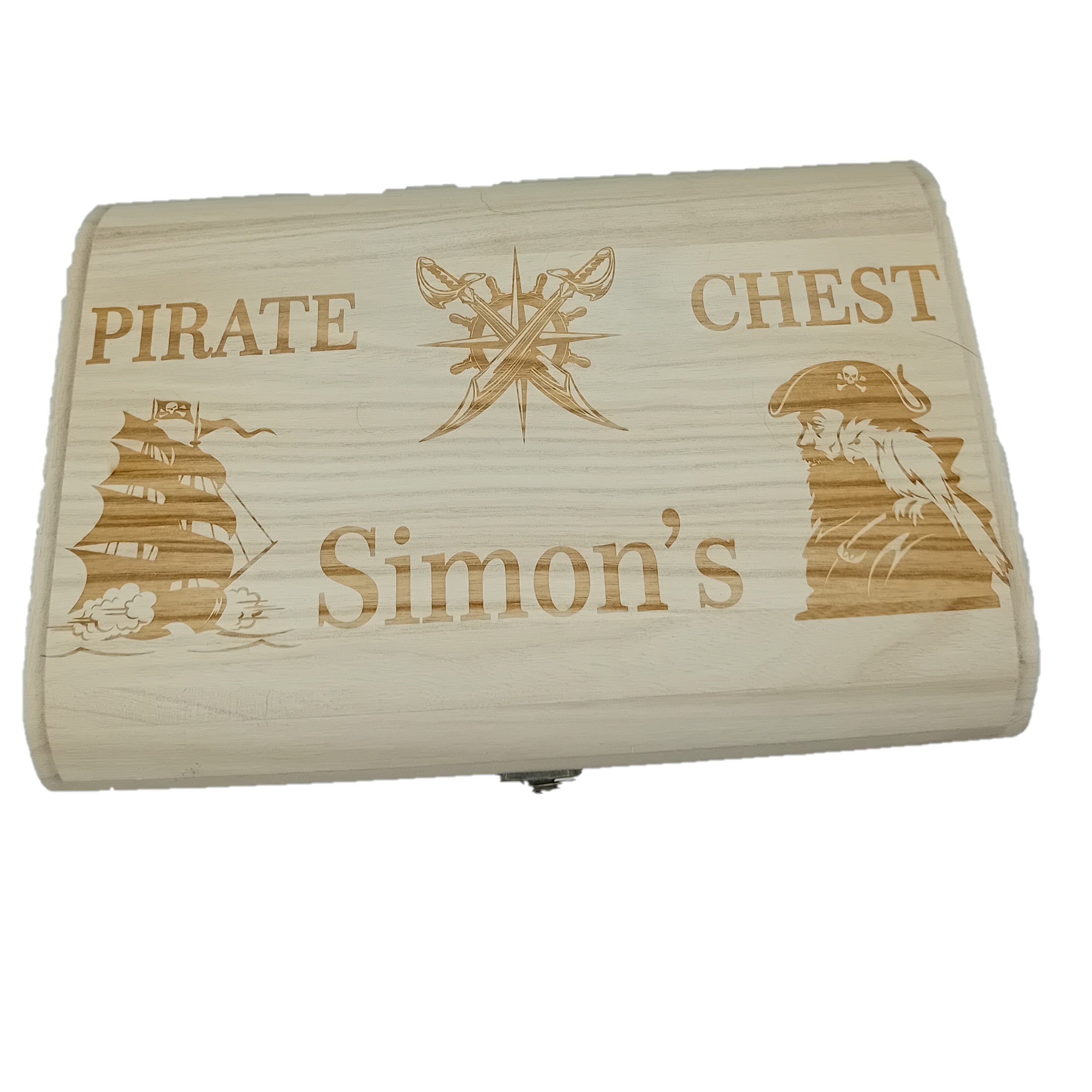 Personalised Wooden Pirate Chest - Etsy UK