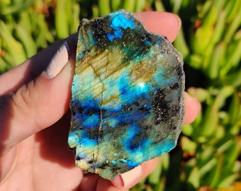 1 Pc Natural Labradorite 48x16 mm 44 cts Gemstone Fancy shape,Beautiful Rare Design