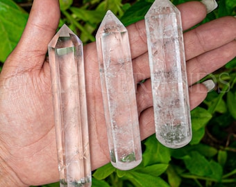Clear Quartz Massage Wand, Energy Healing Crystal Tower